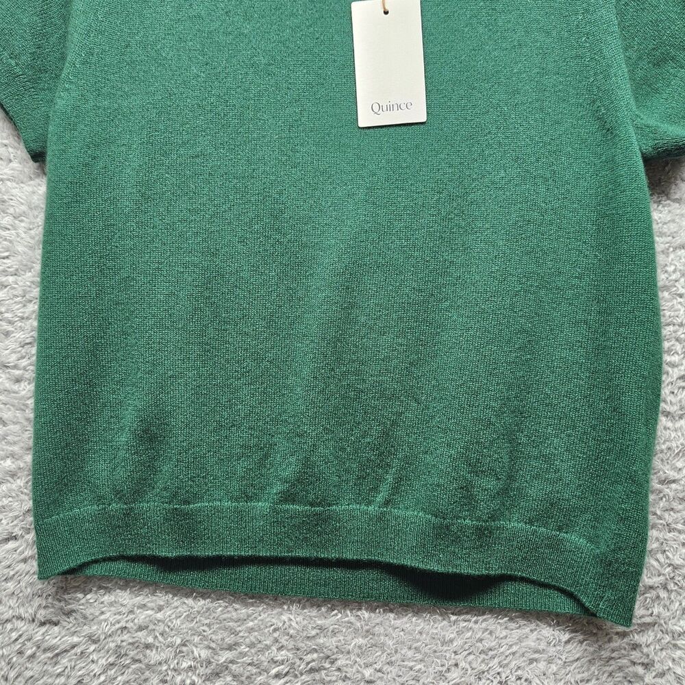 Quince Green Mongolian Cashmere Sweater Womens Size L Luxury Classic - Picture 2 of 8